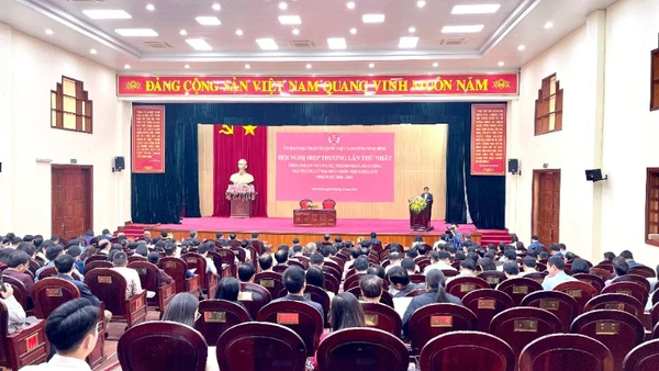 Hội nghị hiệp thương lần thứ nhất thỏa thuận về cơ cấu, thành phần, số lượng người được giới thiệu ứng cử đại biểu Quốc hội khóa XVI tại Ninh Bình.