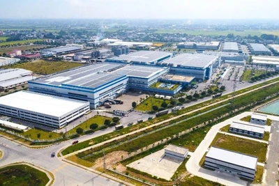 Một góc Khu công nghiệp VSIP Nghệ An. (Ảnh THÀNH CƯỜNG)