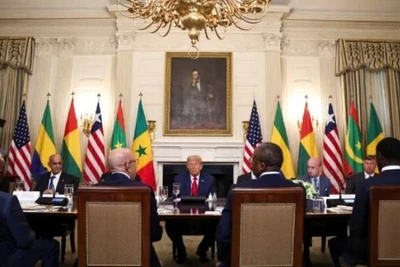 Cuộc gặp của Tổng thống Mỹ với lãnh đạo các nước châu Phi. (Ảnh LN24)