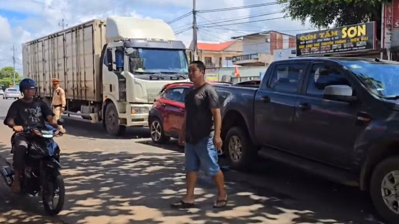 Hiện trường vụ tai nạn.