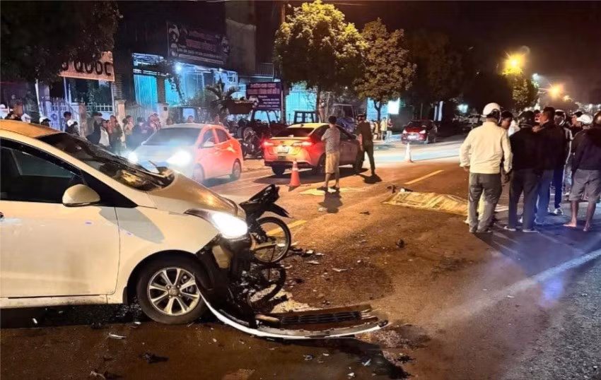 Hiện trường vụ tai nạn.