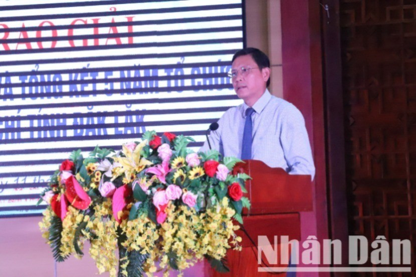 Phó Chủ tịch Thường trực Ủy ban nhân dân tỉnh Đắk Lắk Nguyễn Tuấn Hà phát biểu tại buổi lễ. img-9944-9713-8190.jpg
