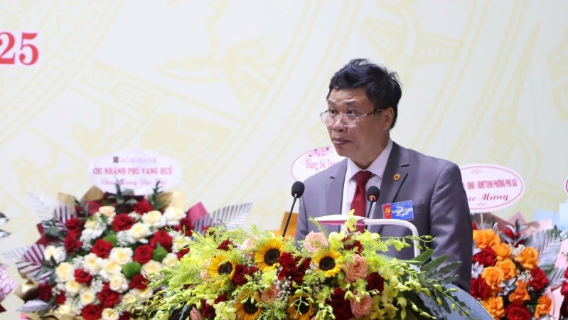 Ủy viên Ban Thường vụ, Trưởng Ban Tổ chức Thành ủy Huế Phan Xuân Toàn phát biểu chỉ đạo Đại hội. 4.jpg