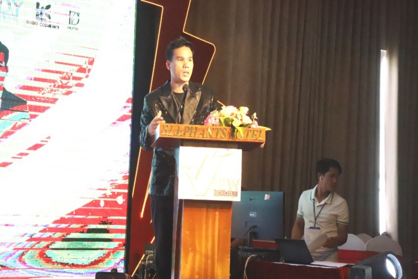 Ông Nguyễn Thanh Huy, Trưởng Ban tổ chức phát biểu tại buổi họp báo. img-1223-9427.jpg