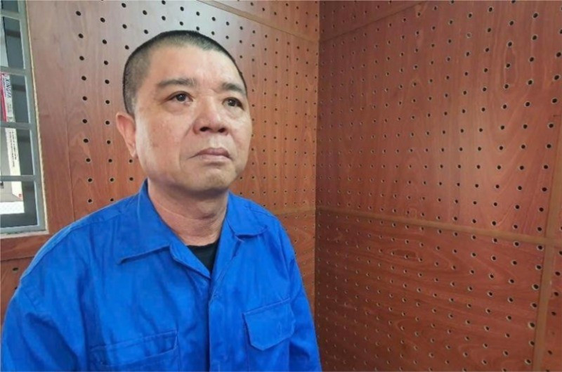 Đối tượng Phan Danh Dương Bảo tại cơ quan Công an. (Ảnh: CTV)