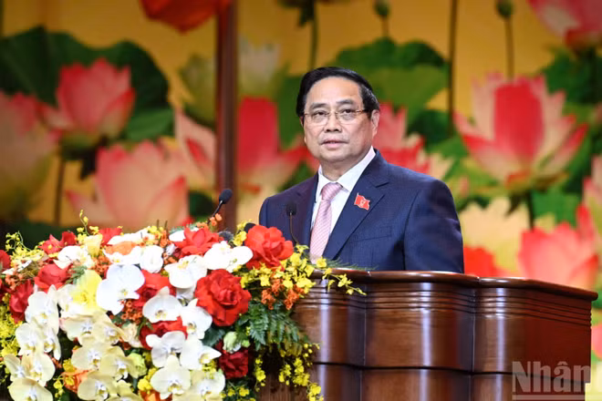 Thủ tướng Chính phủ Phạm Minh Chính phát biểu khai mạc Đại hội Thi đua yêu nước toàn quốc lần thứ XI.
