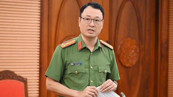 Thượng tá Triệu Mạnh Tùng, Phó Cục trưởng Cục An ninh mạng và phòng, chống tội phạm sử dụng công nghệ cao, Bộ Công an. (Ảnh: A05)