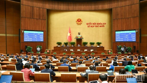 Quang cảnh phiên họp của Quốc hội, ngày 10/12/2025. (Ảnh: DUY LINH)