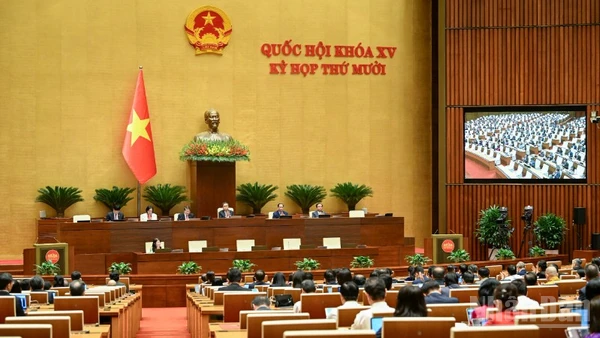 Quang cảnh phiên họp của Quốc hội. (Ảnh: DUY LINH)