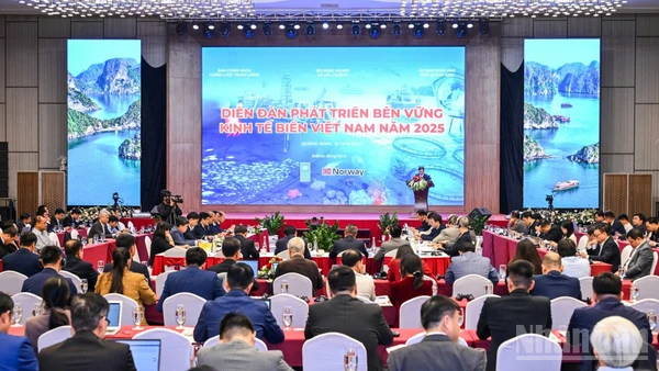 Toàn cảnh Diễn đàn Phát triển bền vững kinh tế biển Việt Nam năm 2025. (Ảnh: THÀNH ĐẠT)