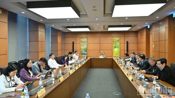 Quang cảnh phiên thảo luận tại tổ của Quốc hội, chiều 3/11/2025. (Ảnh: DUY LINH)