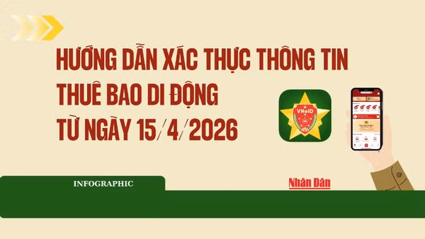 [Infographic] Hướng dẫn xác thực thông tin thuê bao di động từ ngày 15/4/2026
