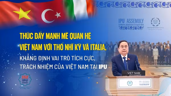 Thúc đẩy mạnh mẽ quan hệ Việt Nam với Thổ Nhĩ Kỳ và Italia, khẳng định vai trò tích cực, trách nhiệm của Việt Nam tại IPU