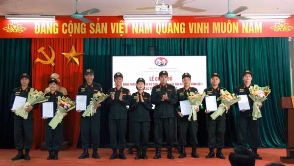 Lễ công bố Quyết định thành lập Chi bộ Đảng Đơn vị Cảnh sát gìn giữ hòa bình Liên hợp quốc số 1 Bộ Công an và các Tổ Đảng trực thuộc. (Ảnh: VNFPU1)