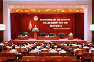 Quang cảnh Kỳ họp Hội đồng nhân dân tỉnh Quảng Ninh khóa XV, nhiệm kỳ 2026-2031.