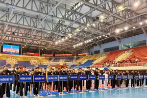 Các đoàn tham dự Giải võ thuật cổ truyền tại Đại hội Thể dục thể thao tỉnh Quảng Ninh lần thứ X năm 2026.