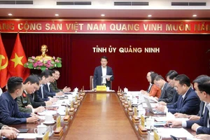 Đại tướng Lương Tam Quang, Ủy viên Bộ Chính trị, Bộ trưởng Công an phát biểu chỉ đạo tại buổi làm việc.