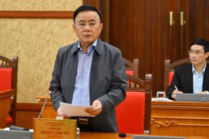 Đồng chí Trần Cẩm Tú, Ủy viên Bộ Chính trị, Thường trực Ban Bí thư. (Ảnh: THỦY NGUYÊN)