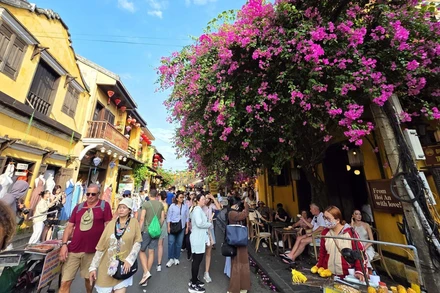 Một góc rực rỡ ở Hội An - một trong những điểm đến thu hút khách quốc tế hàng đầu Việt Nam. (Ảnh: TTXVN)