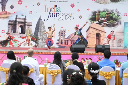 Nhiều tiết mục nghệ thuật đặc sắc được trình diễn tại India Fair 2026. (Ảnh:TITC)