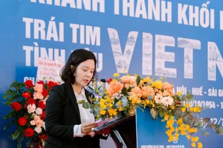 Phó Giám đốc Sở Văn hóa và Thể thao Hà Nội Lê Thị Ánh Mai phát biểu tại sự kiện.