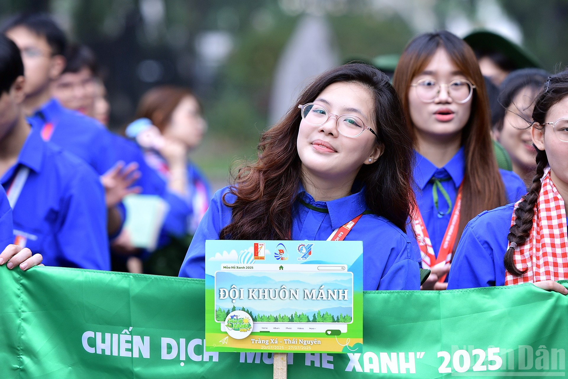 Sinh viên tình nguyện Thủ đô có mặt tại Lễ xuất quân Chiến dịch "Mùa hè xanh" năm 2025. 