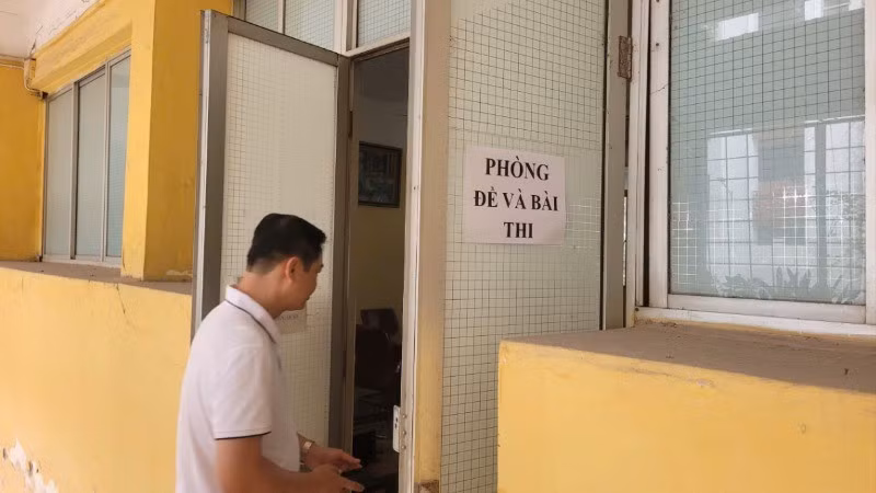 Các điểm thi tại quận Ba Đình đã bố trí sẵn sàng điều kiện cơ sở vật chất. 