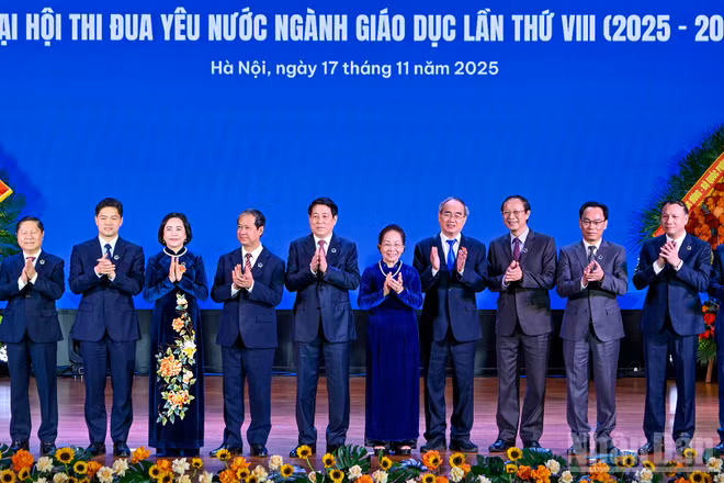 [Ảnh] Chủ tịch nước Lương Cường dự Đại hội Thi đua yêu nước ngành giáo dục lần thứ VIII
