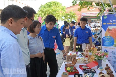 Không gian trưng bày “Sáng tạo trẻ và chuyển đổi số Đồng Tháp”.
