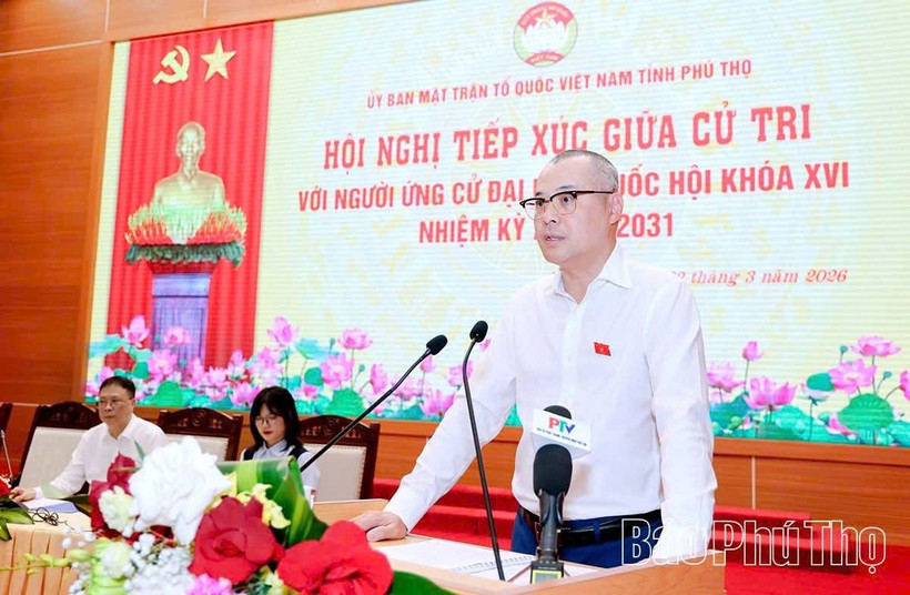 Bí thư Tỉnh ủy Phạm Đại Dương báo chương trình hành động với cử tri Đơn vị bầu cử số 1.