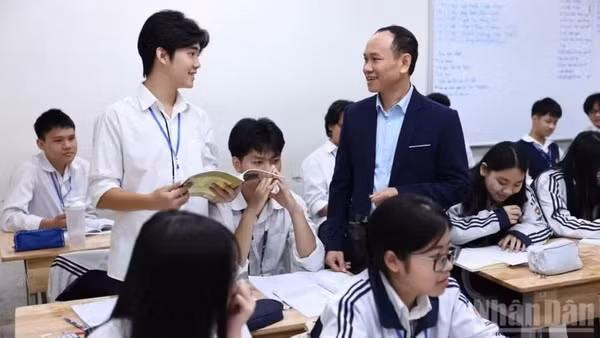 Trong giờ học tại Trường trung học phổ thông Việt Đức (Hà Nội). (Ảnh minh họa: ĐẠI THẮNG)