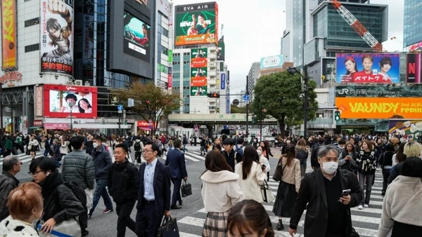 Người dân qua lại tại một tuyến phố của Thủ đô Tokyo, Nhật Bản. (Ảnh: Xinhua)