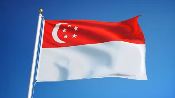 Quốc kỳ Cộng hòa Singapore. (Ảnh minh họa)