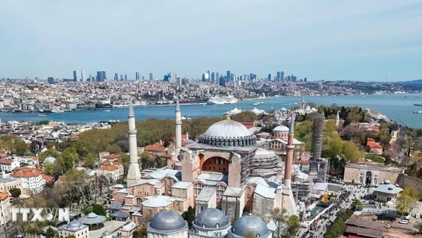 Di sản thế giới Hagia Sophia ở Istanbul, Thổ Nhĩ Kỳ. (Ảnh: THX/TTXVN)