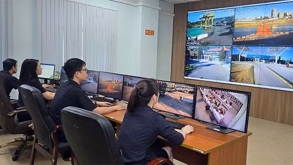 Hải quan cửa khẩu quốc tế Móng Cái giám sát hàng hoá xuất nhập khẩu trên hệ thống camera thông minh