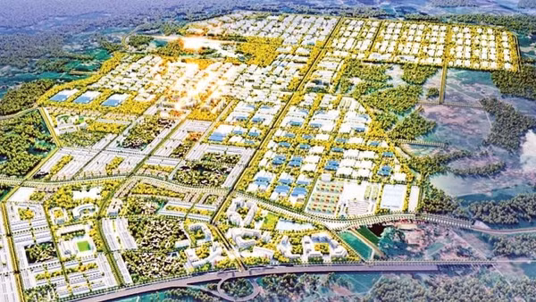 Phối cảnh Khu công nghiệp Phú Bình đang được triển khai xây dựng.