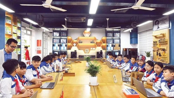 Phòng học STEM đạt tiêu chuẩn quốc tế của Trường trung học cơ sở Lê Quý Đôn.