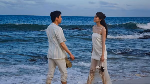 Quốc Trường và Tiểu Vy trong phim "Ốc mượn hồn". (Ảnh: Nhà sản xuất)