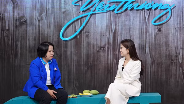 Chị Nguyễn Thị Nha trong chương trình "Trạm yêu thương" của Đài Truyềnhình 