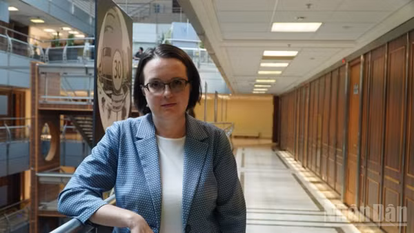 Bà Ekaterina Koldunova, Giám đốc Trung tâm ASEAN, Đại học Quan hệ quốc tế quốc gia Moskva, Nga. (Ảnh: THANH THỂ)