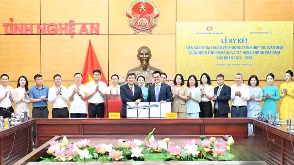 Tỉnh Nghệ An và Tổng Công ty Hàng không Việt Nam ký kết Biên bản hợp tác toàn diện, giai đoạn 2026-2030.