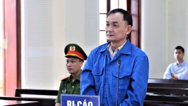 Bị cáo Nguyễn Duy Niệm tại phiên tòa sơ thẩm.