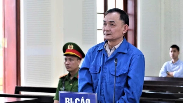 Bị cáo Nguyễn Duy Niệm tại phiên tòa sơ thẩm.