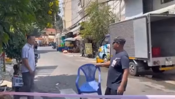 Hiện trường khu vực xảy ra đám cháy. 