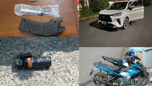 Công cụ, phương tiện các đối tượng thực hiện vụ cướp.