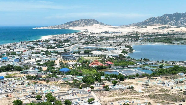 Xã Phước Dinh, huyện Thuận Nam, nơi dự kiến xây dựng Nhà máy điện hạt nhân Ninh Thuận 1. (Ảnh: BÁO NHÂN DÂN)