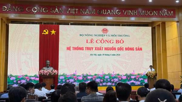 Toàn cảnh Lễ công bố Hệ thống truy xuất nguồn gốc nông sản.