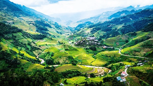 Ruộng bậc thang Mù Căng Chải, Lào Cai. (Ảnh THÀNH ĐẠT)