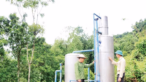 Công trình cấp nước tập trung xã Hồng Thái (Tuyên Quang) phục vụ nước sạch cho người dân.