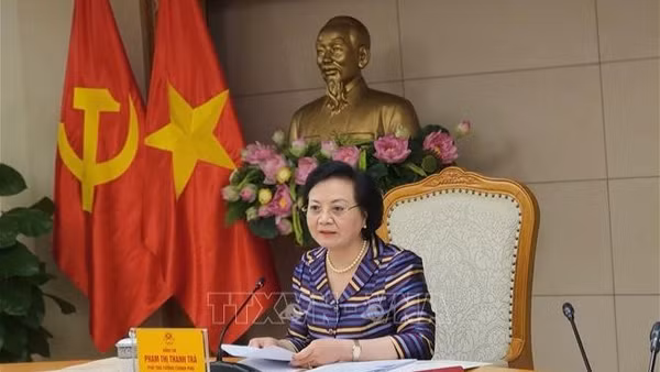 Phó Thủ tướng Phạm Thị Thanh Trà, Trưởng ban Chỉ đạo quốc gia về tìm kiếm, quy tập và xác định danh tính hài cốt liệt sỹ (Ban Chỉ đạo quốc gia 515) chủ trì cuộc họp. 